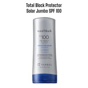 Total Block JUMBO Sunscreen SPF100 4.9oz Protector Solar Hidratante by YANBAL